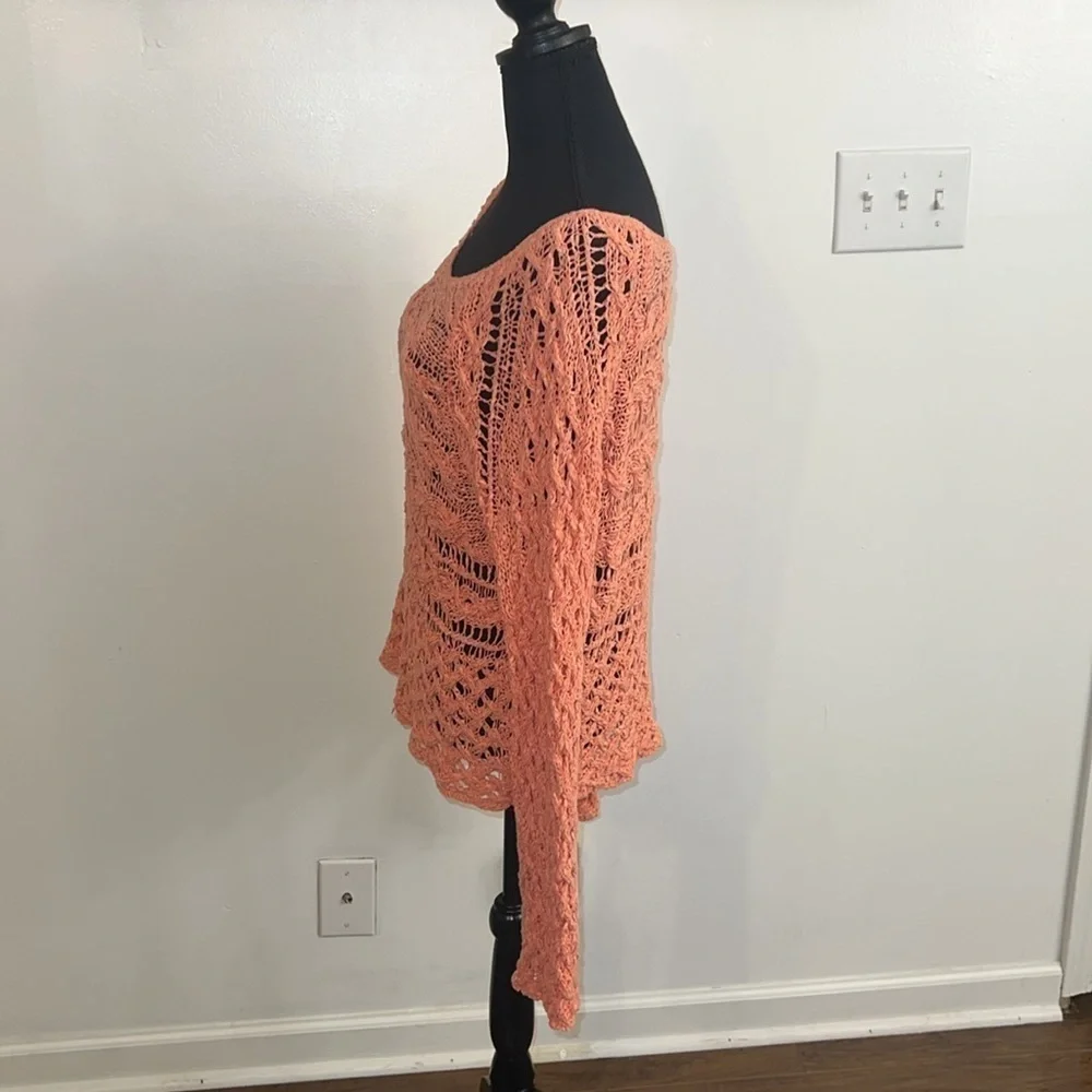 Free People Crashing Waves Cotton Pullover, sz Medium